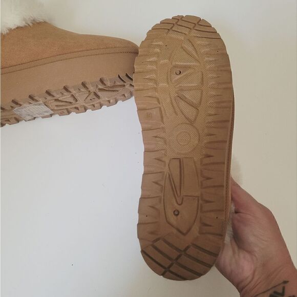 Boutique Platform Fur Lined Slip On Slipper Shoes Size 10 - Picture 5 of 7